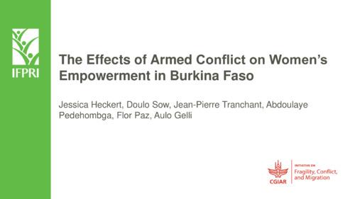 The effects of armed conflict on women’s empowerment in Burkina Faso