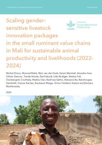 Scaling gender-sensitive livestock innovation packages in the small ruminant value chains in Mali for sustainable animal productivity and livelihoods (2022-2024)