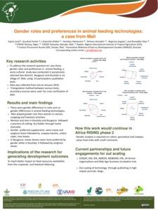 Gender roles and preferences in animal feeding technologies:a case from Mali