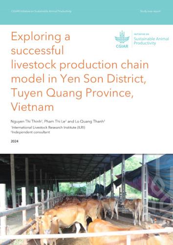 Exploring a successful livestock production chain model in Yen Son District, Tuyen Quang Province, Vietnam
