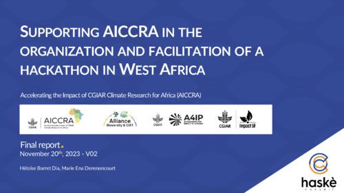 Supporting AICCRA in the Organization and Facilitation of a Hackathon in West Africa