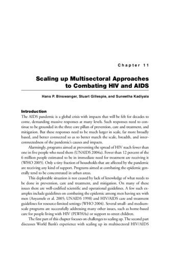 Scaling up Multisectoral Approaches to Combating HIV and AIDS