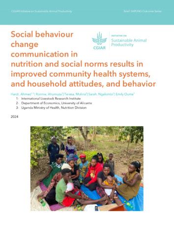 Social behaviour change communication in nutrition and social norms results in improved community health systems, and household attitudes, and behavior