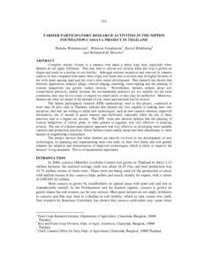 Farmer participatory research activities in the Nippon Foundation cassava project in Thailand
