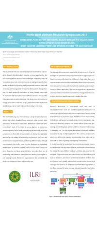 Addressing food safety and animal health risks in pig value chains with economics and gender lens: What have we learned from case studies in Hung Yen and Nghe An?