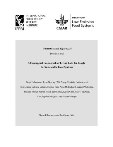 A conceptual framework of living labs for people for sustainable food systems