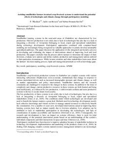 Assisting smallholder farmers in mixed crop-livestock systems to understand the potential effects of technologies and climate change through participatory modeling