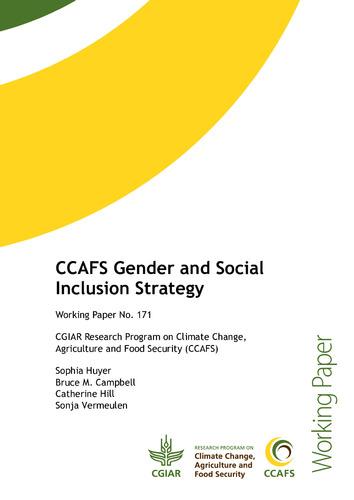 CCAFS Gender and Social Inclusion Strategy