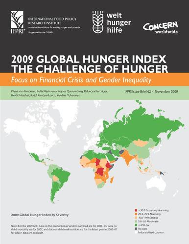 2009 Global Hunger Index: the challenge of hunger: Focus on financial crisis and gender inequality