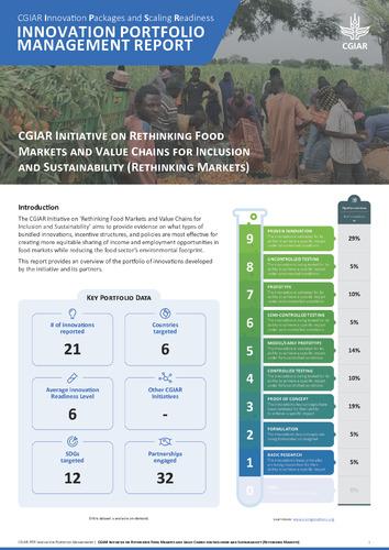 CGIAR Initiative on Rethinking Food Markets and Value Chains for Inclusion and Sustainability (Rethinking Markets)─First edition, October 2024: IPSR Innovation Portfolio Management Report