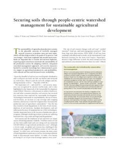 Securing soils through people-centric watershed management for sustainable agricultural development