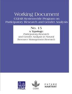 A typology: participatory research and gender analysis in natural resource management research