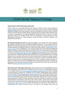 Gender Research Strategy for Phase II (2017-2022): CGIAR Research Program on Climate Change, Agriculture and Food Security (CCAFS)