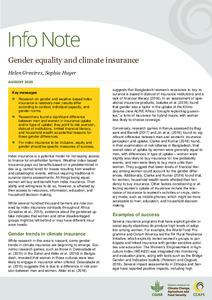 Gender equality and climate insurance