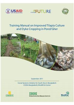 Training manual on improved tilapia culture and dyke cropping in pond/Gher