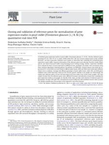 Cloning and validation of reference genes for normalization of gene expression studies in pearl millet (Pennisetum glaucum (L.) R. Br.) by quantitative real-time PCR
