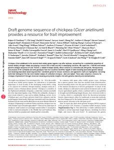 Draft genome sequence of chickpea (Cicer arietinum) provides a resource for trait improvement