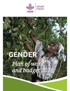 CGIAR Gender Platform - Plan of Work and Budget 2020