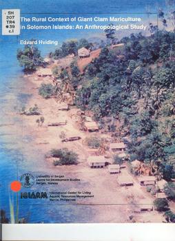 The rural context of giant clam mariculture in Solomon Islands: an anthropological study