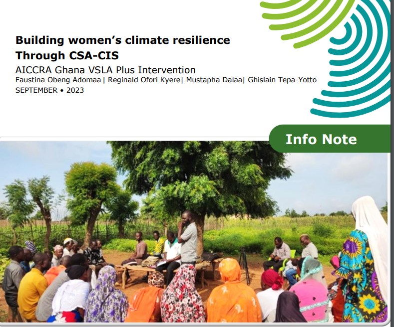 Building women's climate resilience: AICCRA Ghana VSLA plus intervention