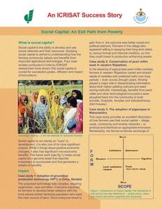 Social Capital: An Exit Path from Poverty. An ICRISAT Success Story
