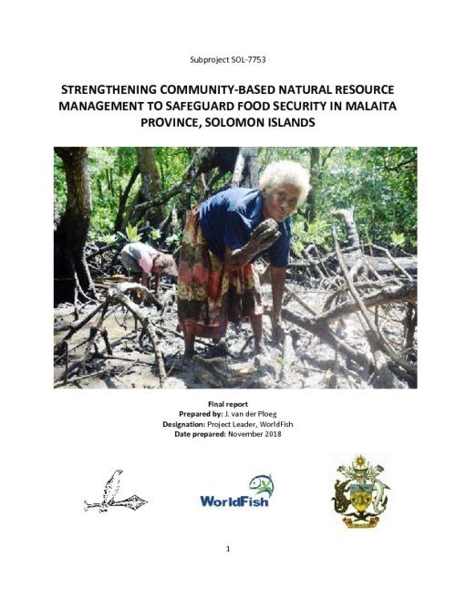 ADB_Strengthening community-based natural resource management to safeguard food security in Malaita Province, Solomon Islands_2018_Final