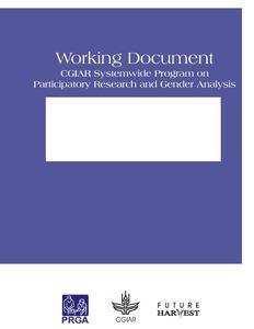 Using participatory research and gender analysis in natural resource management