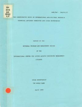 Report of the external program and management review of the International Center for Living Aquatic Resources Management (ICLARM)