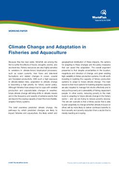 Climate change and adaptation in fisheries and aquaculture