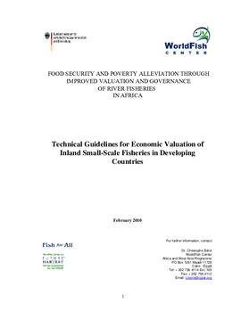 Technical guidelines for economic valuation of inland small-scale fisheries in developing countries