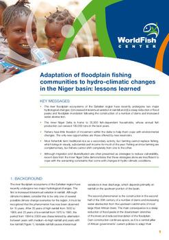Adaptation of floodplain fishing communities to hydro-climatic changes in the Niger basin: lessons learned