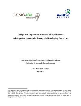 Design and implementation of fishery modules in integrated household surveys in developing countries