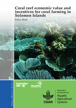 Coral reef economic value and incentives for coral farming in Solomon Islands