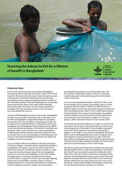 Teaching the Adivasi to fish for a lifetime of benefit in Bangladesh