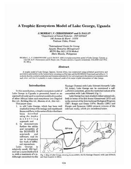 A trophic ecosystem model of Lake George, Uganda