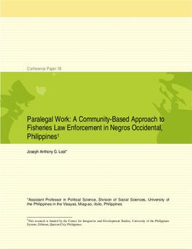 Paralegal work: a community-based approach to fisheries law enforcement ni Negros Occidental, Philippines