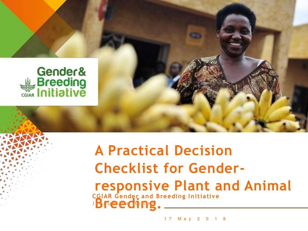 A practical decision checklist for gender-responsive plant and animal breeding