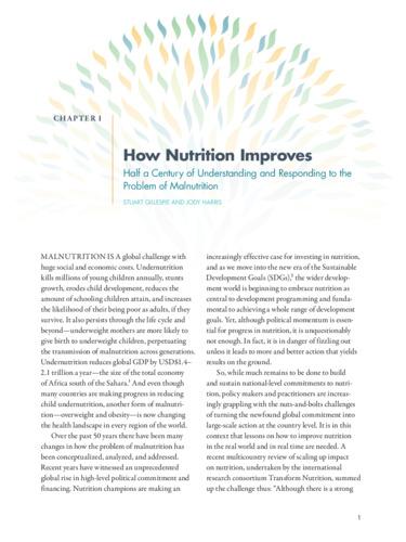How nutrition improves: Half a century of understanding and responding to the problem of malnutrition