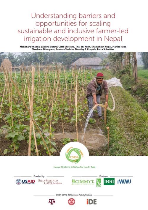 Understanding barriers and opportunities for scaling sustainable and inclusive farmer-led irrigation development in Nepal