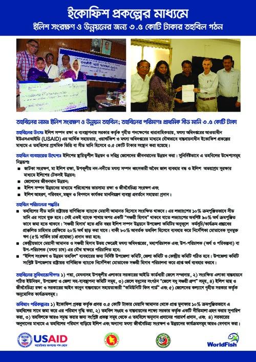 Information about seed fund for hilsa fishers (Bangla vesion)