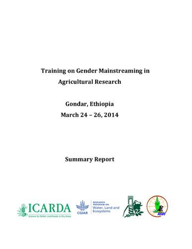 Training on gender mainstreaming in agricultural research