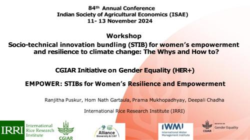 Socio-technical innovation bundling (STIB) for women’s empowerment and resilience to climate change: The Whys and How to?