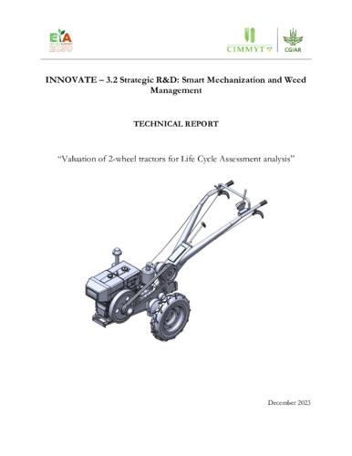 Valuation of 2-wheel tractors for Life Cycle Assessment analysis : technical report