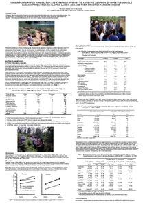 Farmer participation in research and extension: the key to achieving adoption of more sustainable cassava production on sloping land in Asia and their impact on farmers` income