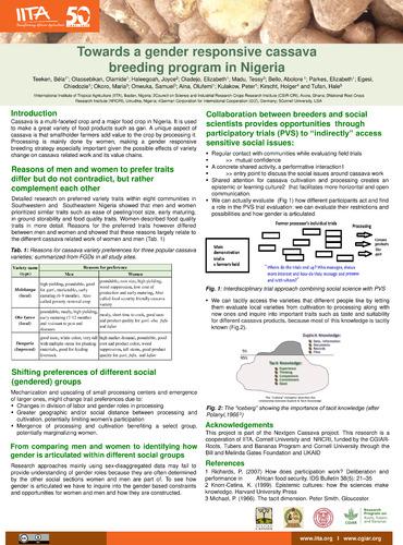 Towards a gender responsive cassava breeding program in Nigeria