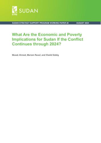 What are the economic and poverty implications for Sudan if the conflict continues through 2024?