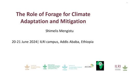 The Role of Forage for Climate Adaptation and Mitigation