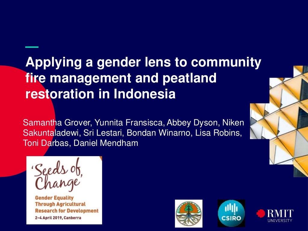 Applying a gender lens to community fire management and peatland restoration in Indonesia