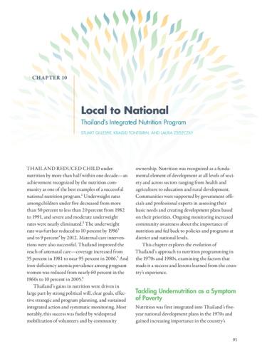 Local to national: Thailand’s Integrated Nutrition Program