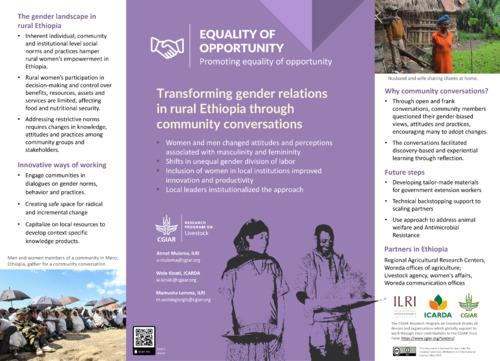 Transforming gender relations in rural Ethiopia through community conversations